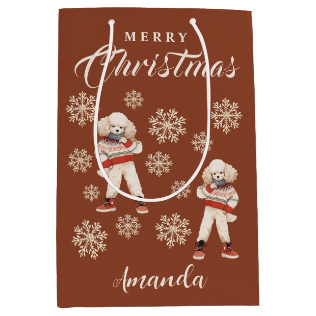 Terracotta Snöflingor Pudel (Framsidan)