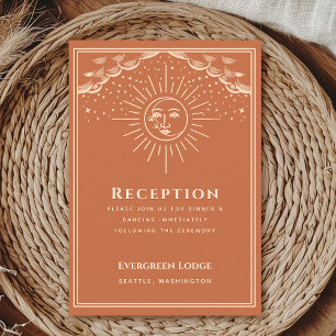 Terracotta Sol och Måne Tarot bröllopsmottagning Tilläggskort