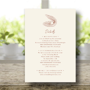 Terracotta Starfish Beach Destination Wedding Tilläggskort