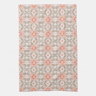 Terracotta Stars & Vines Boho Mönster Kökshandduk