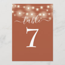 Terracotta String Ljus Bordsnummer