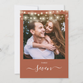 Terracotta String Ljus Photo Bordsnummer