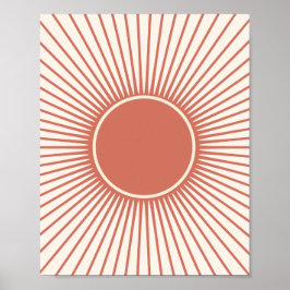 Terracotta sunburst poster