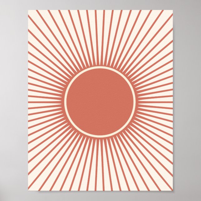 Terracotta sunburst poster (Framsidan)