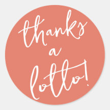 Terracotta Tacksam Lotto Klistermärke