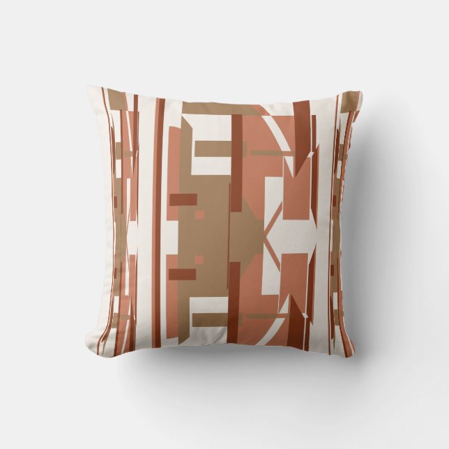 Terracotta Taupe Rust off-White Southwest Art look Kudde (Framsida)