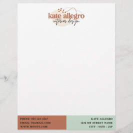 Terracotta Terrazzo Triangles Anpassningsbar Compa Brevhuvud