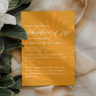 Terracotta Text Minimal Firande i Life Inbjudningar