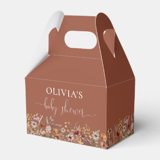 Terracotta Tiny Wildblomma Baby Shower Favbox Presentaskar