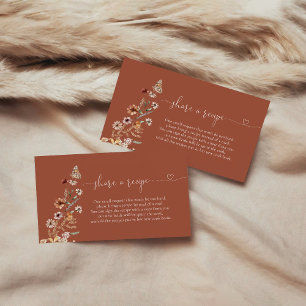 Terracotta Tiny Wildflower Bröllopsdusch Recept  Tilläggskort