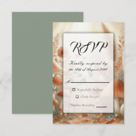 Terracotta Toadstool Woodland Magic Bröllop OSA Kort