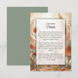 Terracotta Toadstool Woodland Magic Bröllop Tilläggskort