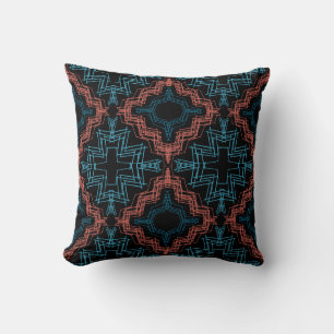 Terracotta Turcos Black Squiggle Large Mosaics Kudde