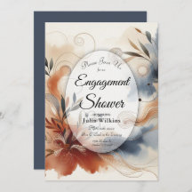 Terracotta Twilight and Navy Blooms Förlovning