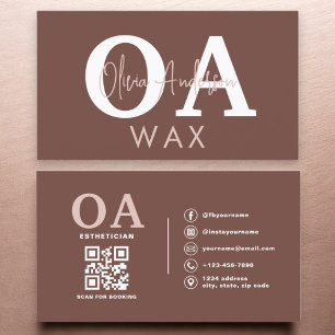 Terracotta Vax Specialist Esthetician QR Code Visitkort