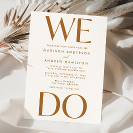 Terracotta Vi gör Bröllop Inbjudningar