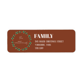 Terracotta Wandan God jul-familjen Adress Returadress Etikett