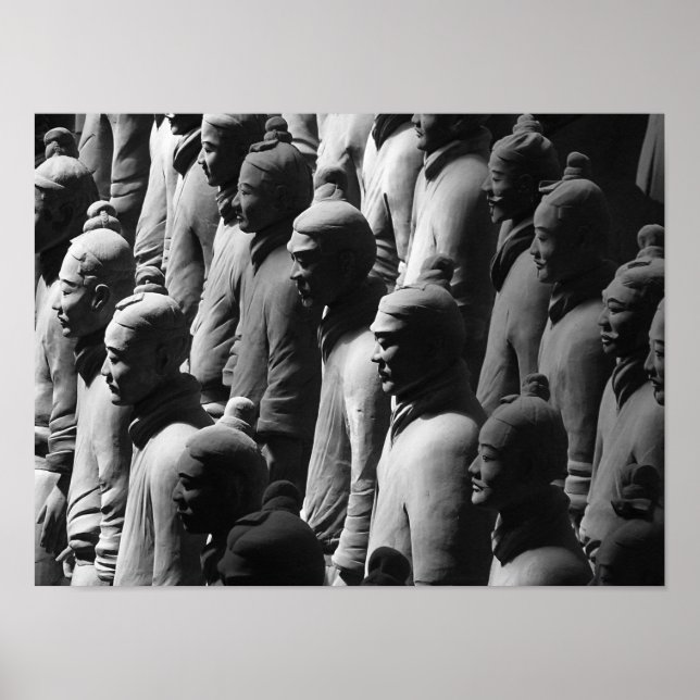 Terracotta Warriors Xian China Photography Photo Poster (Framsidan)