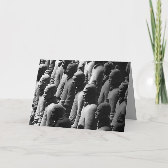 Terracotta Warriors Xian China Travel Photography Kort (Framsida)