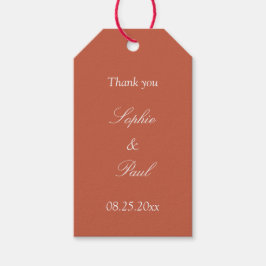 Terracotta Wedding Favor Tack Gift Märkres Presentetikett