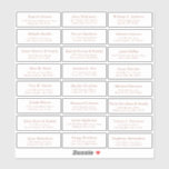 Terracotta wedding guest address labels sticker klistermärken<br><div class="desc">Easy to personalize,  names and addresses / individual wedding shipping address label stickers for guests.</div>