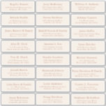 Terracotta wedding guest address labels sticker klistermärken<br><div class="desc">Easy to personalize,  names and addresses / individual wedding shipping address label stickers for guests.</div>