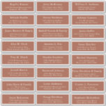 Terracotta wedding guest address labels sticker klistermärken<br><div class="desc">Easy to personalize,  names and addresses / individual wedding shipping address label stickers for guests.</div>
