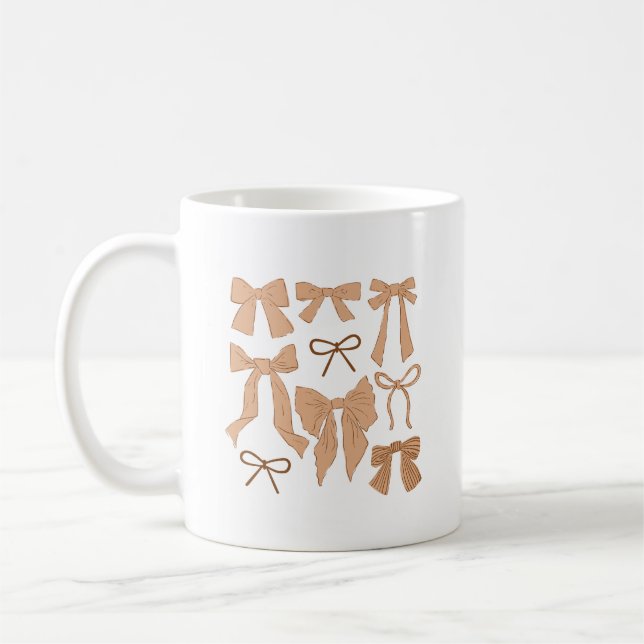 Terracotta Whimsical Bows Kaffemugg (Vänster)
