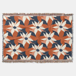 Terracotta White Blommigt Elegant Filt