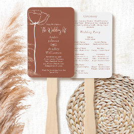Terracotta White Fold Rustic Modern Blommigt Progr