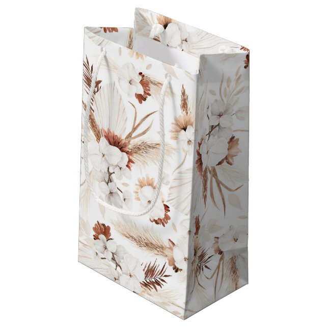 Terracotta White och Ivory Flowers Boho Botanical (Baksidan Vinklad)