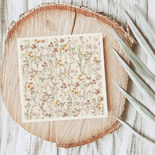 Terracotta WildblomBoho Baby Shower in Bloom Pappersservett
