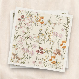Terracotta WildblomBoho Baby Shower in Bloom Pappersservett