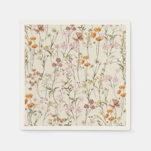 Terracotta WildblomBoho Baby Shower in Bloom Pappersservett