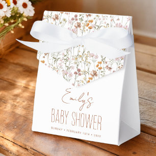Terracotta WildblomBoho Baby Shower in Bloom Presentaskar