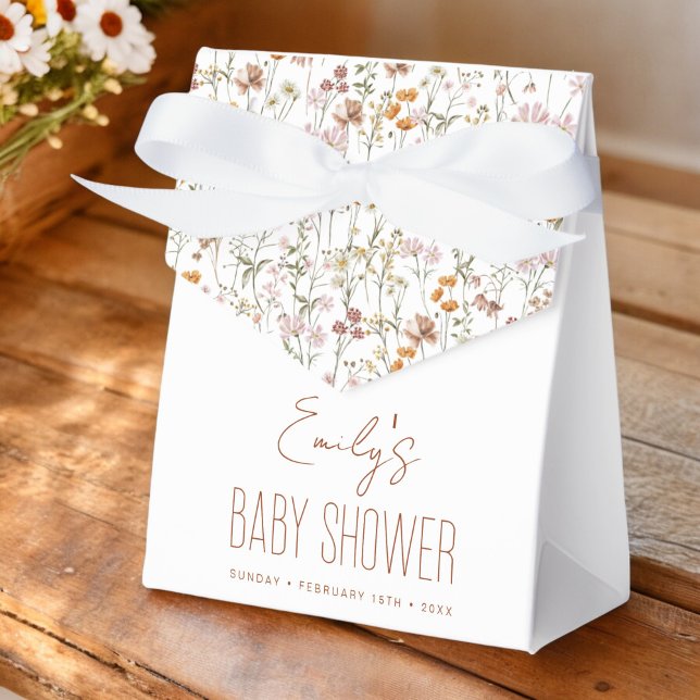 Terracotta WildblomBoho Baby Shower in Bloom Presentaskar (Skapare uppladdad)