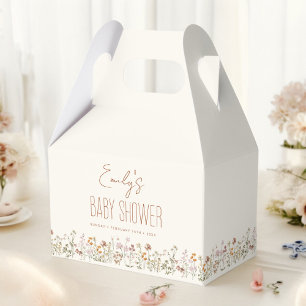 Terracotta WildblomBoho Baby Shower in Bloom Presentaskar