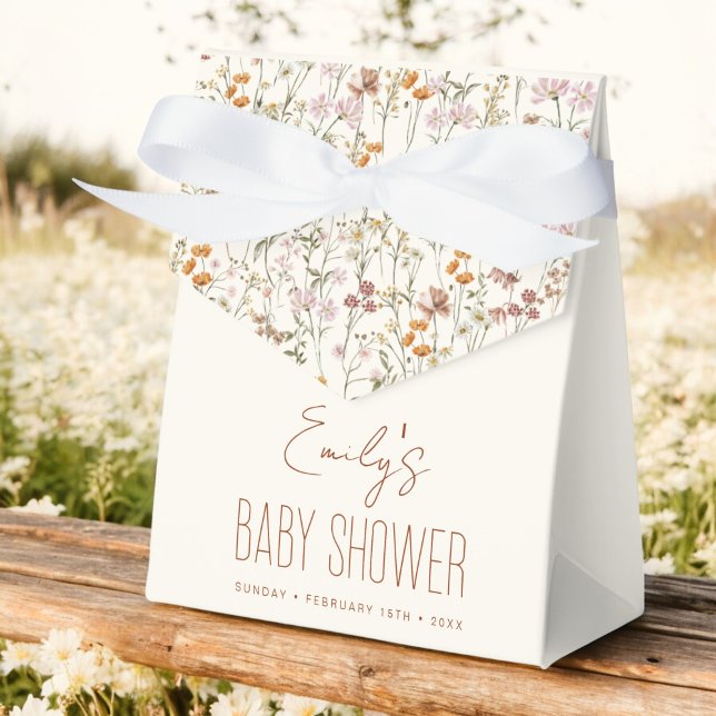 Terracotta WildblomBoho Baby Shower in Bloom Presentaskar (Skapare uppladdad)