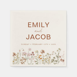 Terracotta WildblomBoho Bröllop i Bloom Pappersservett