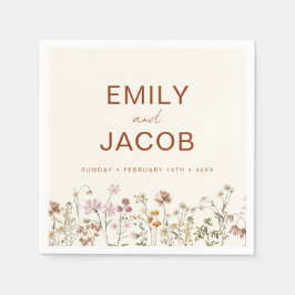 Terracotta WildblomBoho Bröllop i Bloom Pappersservett
