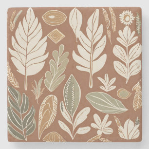 Terracotta Wildblomma Rustic Vår Home Decor Stenunderlägg
