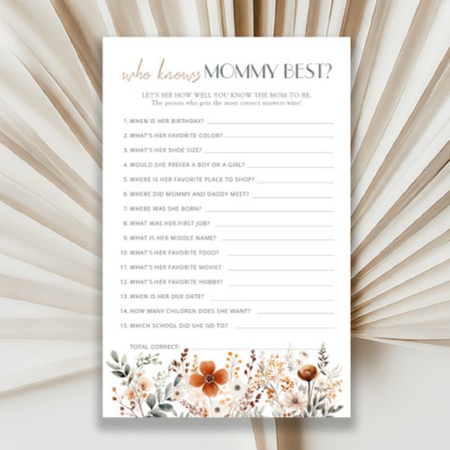 Terracotta Wildblomme Baby Shower som känner till  (Skapare uppladdad)