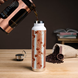Terracotta Wildflower Stripe Insulated Bottle