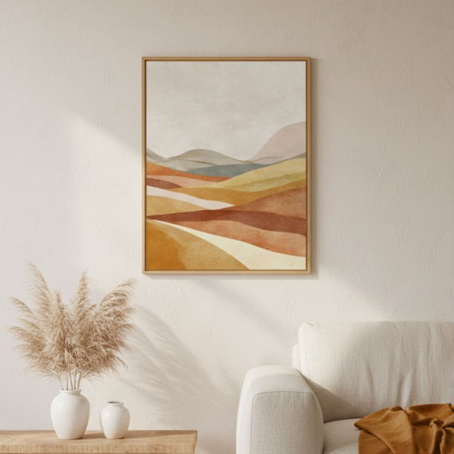 Terrakotta Abstrakt Landskapsväggkonst  Poster (Skapare uppladdad)