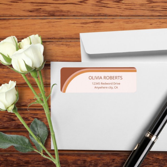 Terrakotta Arch Typografi Returadressetikett Returadress Etikett (Skapare uppladdad)