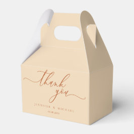 Terrakotta Beige Elegant Gåva Tack Presentaskar