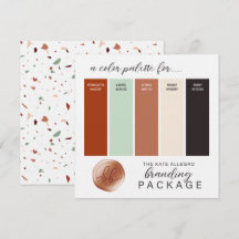 Terrakotta Beige Sienna & Mint Färgpalettkort