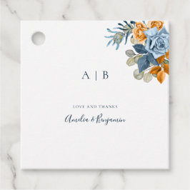 Terrakotta Blå Rost Elegant Tack Bröllop Gåvor Etiketter