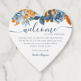 Terrakotta Blå Rost Elegant Välkommen Bröllop Gåvor Etiketter