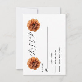 Terrakotta Blommig Boho rustik koppar RSVP   OSA Kort